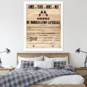 Die Mobilisierung in Frankreich am 1. August 1914 Leinwanddruck (Insitu (Schlafzimmer))