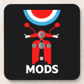 Die Mod - Mod und Rockers - britische Musik Getränkeuntersetzer (Vorderseite)