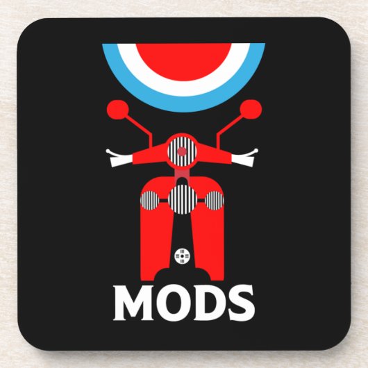 Die Mod - Mod und Rockers - britische Musik Getränkeuntersetzer (Vorderseite)