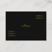 Die Mode-Visitenkarte der Männer Visitenkarte (Rückseite)