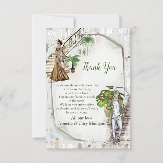 Die Modedesigner RSVP Karte (Vorderseite)