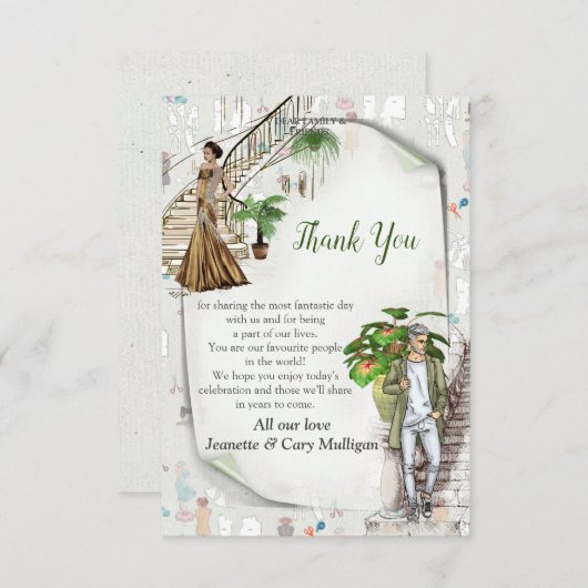 Die Modedesigner RSVP Karte (Vorne/Hinten)