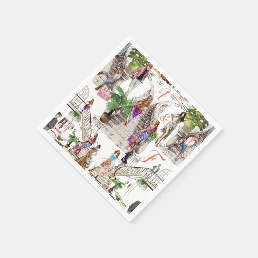 Die Modedesigner Serviette (Ecke)