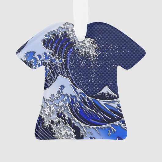 Die Modern der Great Hokusai Wave Ornament (Rückseite)