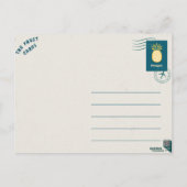 Die moderne Ananas-Postkarte Postkarte (Rückseite)