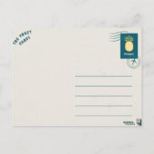 Die moderne Ananas-Postkarte Postkarte (Rückseite)