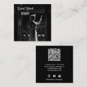 Die moderne Angle hat unverblümt fotografiert. Quadratische Visitenkarte (Vorne/Hinten)