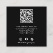 Die moderne Angle hat unverblümt fotografiert. Quadratische Visitenkarte (Rückseite)