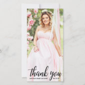 Die moderne Baby-Dusche danken Ihnen Foto-Karte L Dankeskarte (Vorderseite)
