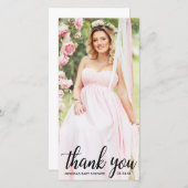 Die moderne Baby-Dusche danken Ihnen Foto-Karte L Dankeskarte (Vorne/Hinten)