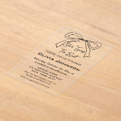 Die moderne Bindung des Brautparty des Knotenschwa Acryleinladungen (Ablage )