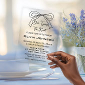 Die moderne Bindung des Brautparty des Knotenschwa Acryleinladungen