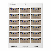 Die moderne Blue Bunting Collection Adressaufkleber (Vorne)