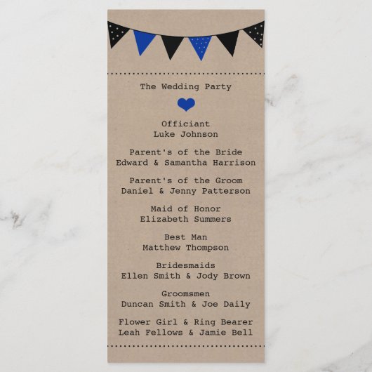 Die moderne Blue Bunting Collection Programm (Rückseite)