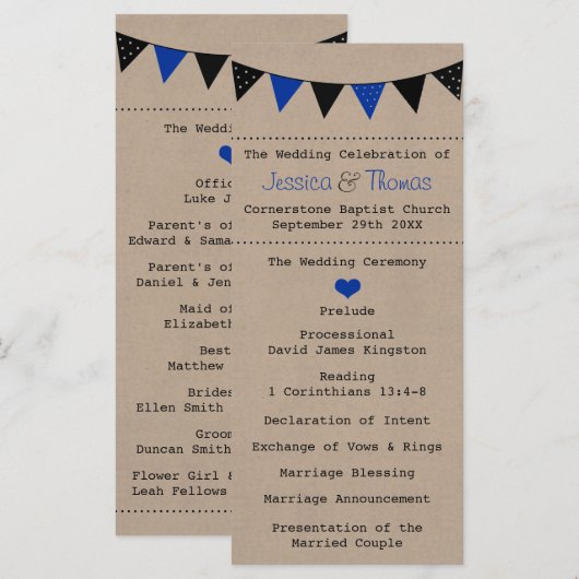 Die moderne Blue Bunting Collection Programm (Vorne/Hinten)