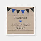 Die moderne Blue Bunting Collection Serviette (Vorderseite)