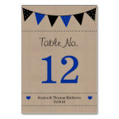 Die moderne Blue Bunting Collection Tischnummer (Vorderseite)