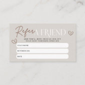 Die moderne Boho Residenz bietet einen Freundeskon Empfehlungskarte (Rückseite)