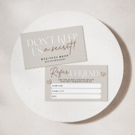 Die moderne Boho Residenz bietet einen Freundeskon Empfehlungskarte