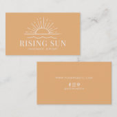 Die moderne Boho Sun and Beach Wave Business Card Visitenkarte (Vorne/Hinten)