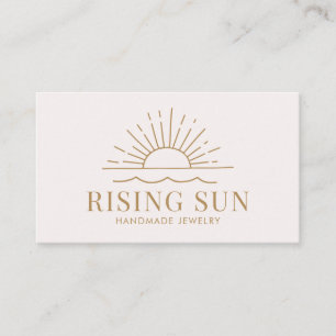 Die moderne Boho Sun and Beach Wave Business Card Visitenkarte