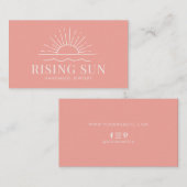Die moderne Boho Sun and Beach Wave Business Card Visitenkarte (Vorne/Hinten)