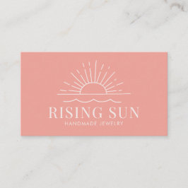 Die moderne Boho Sun and Beach Wave Business Card Visitenkarte