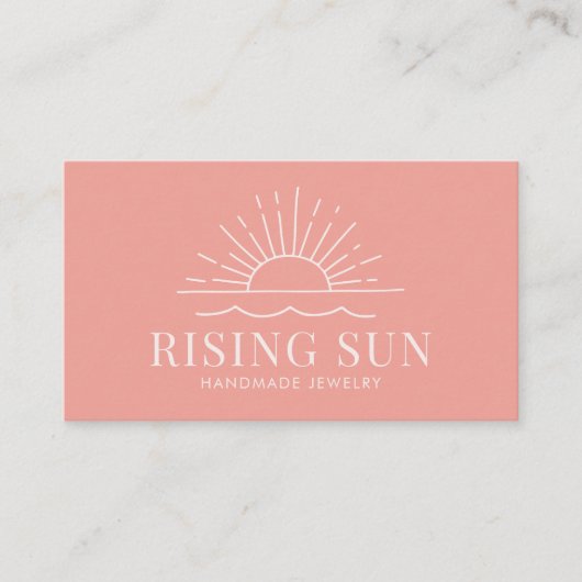 Die moderne Boho Sun and Beach Wave Business Card Visitenkarte (Vorderseite)