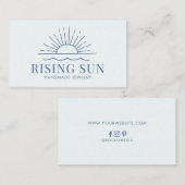 Die moderne Boho Sun and Beach Wave Business Card Visitenkarte (Vorne/Hinten)