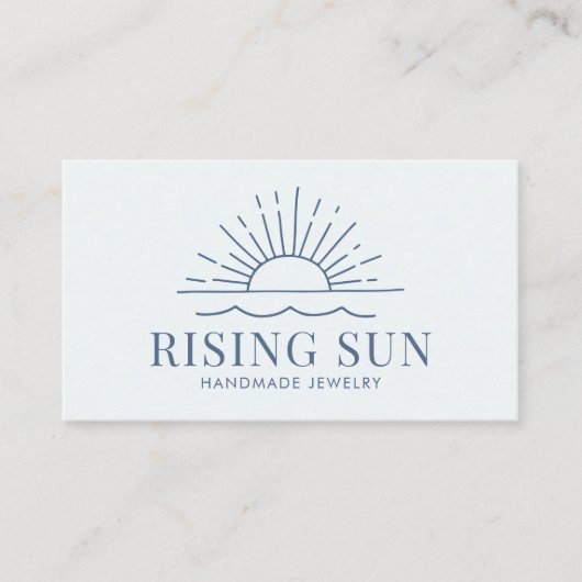 Die moderne Boho Sun and Beach Wave Business Card Visitenkarte (Vorderseite)