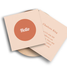 Die moderne Circle Hello Square Business Card