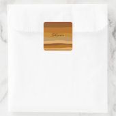 Die moderne Earth Tone-Wüste Quadratischer Aufkleber (Tasche)