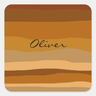 Die moderne Earth Tone-Wüste Quadratischer Aufkleber