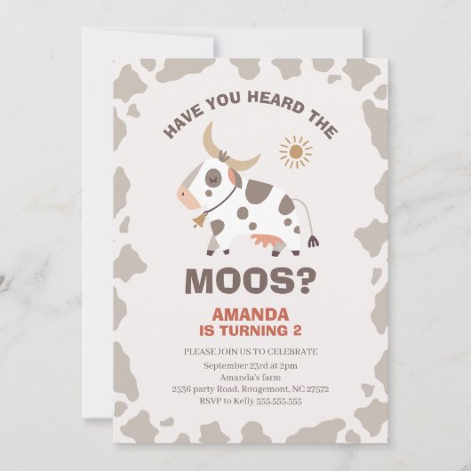 Die moderne Einladung zum Geburtstag (Vorderseite)