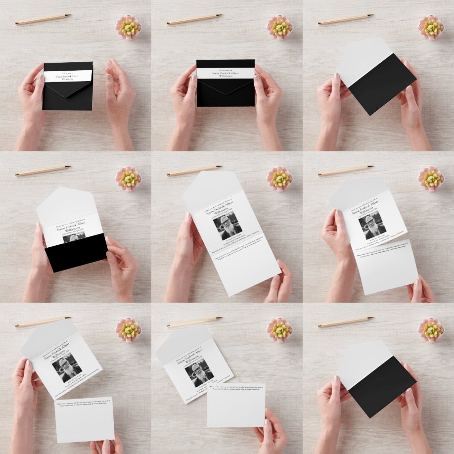 Die moderne Erinnerung feiert das Leben All In One Einladung