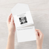 Die moderne Erinnerung feiert das Leben All In One Einladung (Abreißtisch)