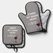 Die Moderne erregte sich nicht, wenn nicht der Wei Ofenhandschuh & Topflappen-Set (Vorderseite/Rückseite)