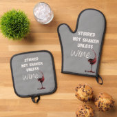 Die Moderne erregte sich nicht, wenn nicht der Wei Ofenhandschuh & Topflappen-Set (Oben Unten)