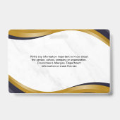 Die moderne Highschool-ID-Karte weiß und braun Ausweis (Back)