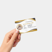 Die moderne Highschool-ID-Karte weiß und braun Ausweis (Handheld)