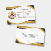 Die moderne Highschool-ID-Karte weiß und braun Ausweis (Front & Back)