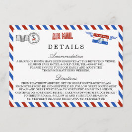 Die moderne Hochzeitskollektion der Luftpost Begleitkarte