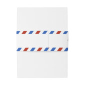 Die moderne Hochzeitskollektion der Luftpost Einladungsbanderole (Rückseitenbeispiel)