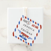 Die moderne Hochzeitskollektion der Luftpost Geschenkanhänger (Beispiel)