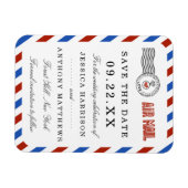 Die moderne Hochzeitskollektion der Luftpost Magnet (Horizontal)