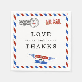 Die moderne Hochzeitskollektion der Luftpost Serviette