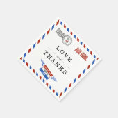 Die moderne Hochzeitskollektion der Luftpost Serviette (Ecke)