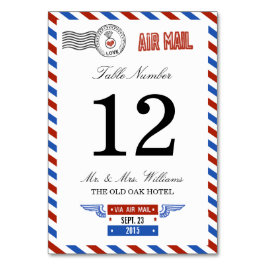 Die moderne Hochzeitskollektion der Luftpost Tischnummer