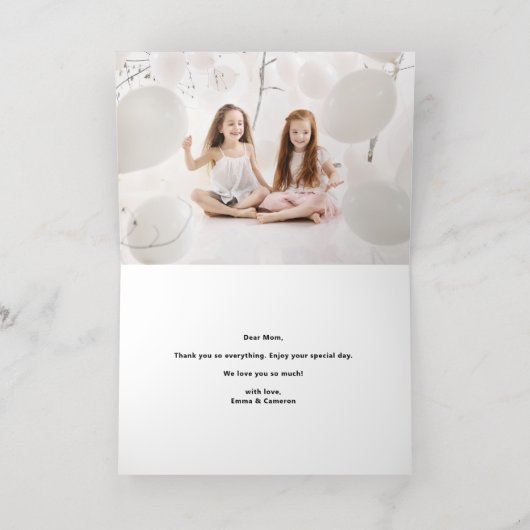 Die moderne Kalligrafie glücklich Muttertag (Innen Mitte)