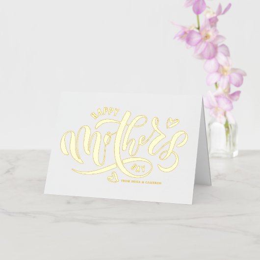 Die moderne Kalligrafie glücklich Muttertag (Orchidee)